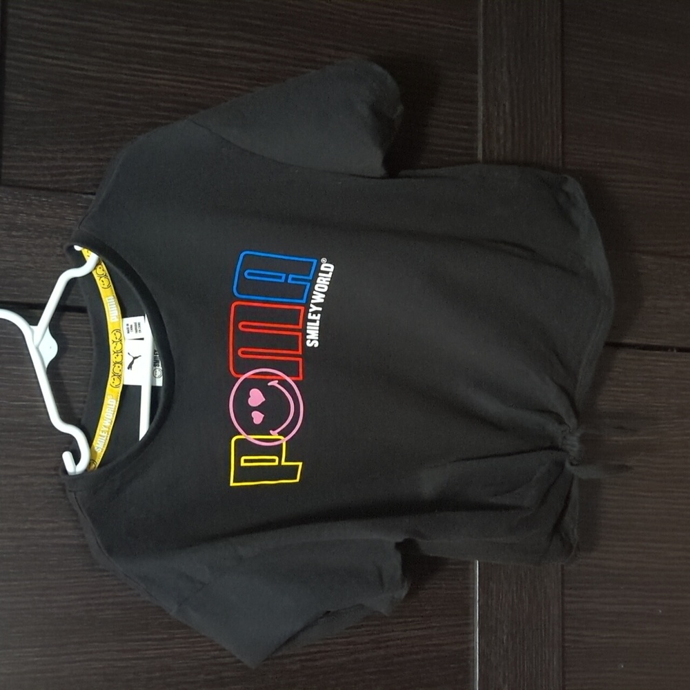 Girls' Cropped Puma "Smiley World" T-shirt